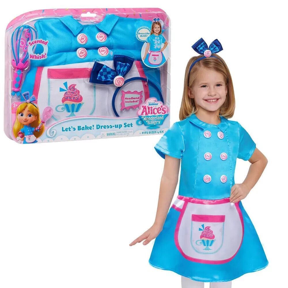 NIB Disney Junior Alice's Wonderland Bakery Let's Bake! Dress Up Set, Ages 3 Up - Picture 1 of 5